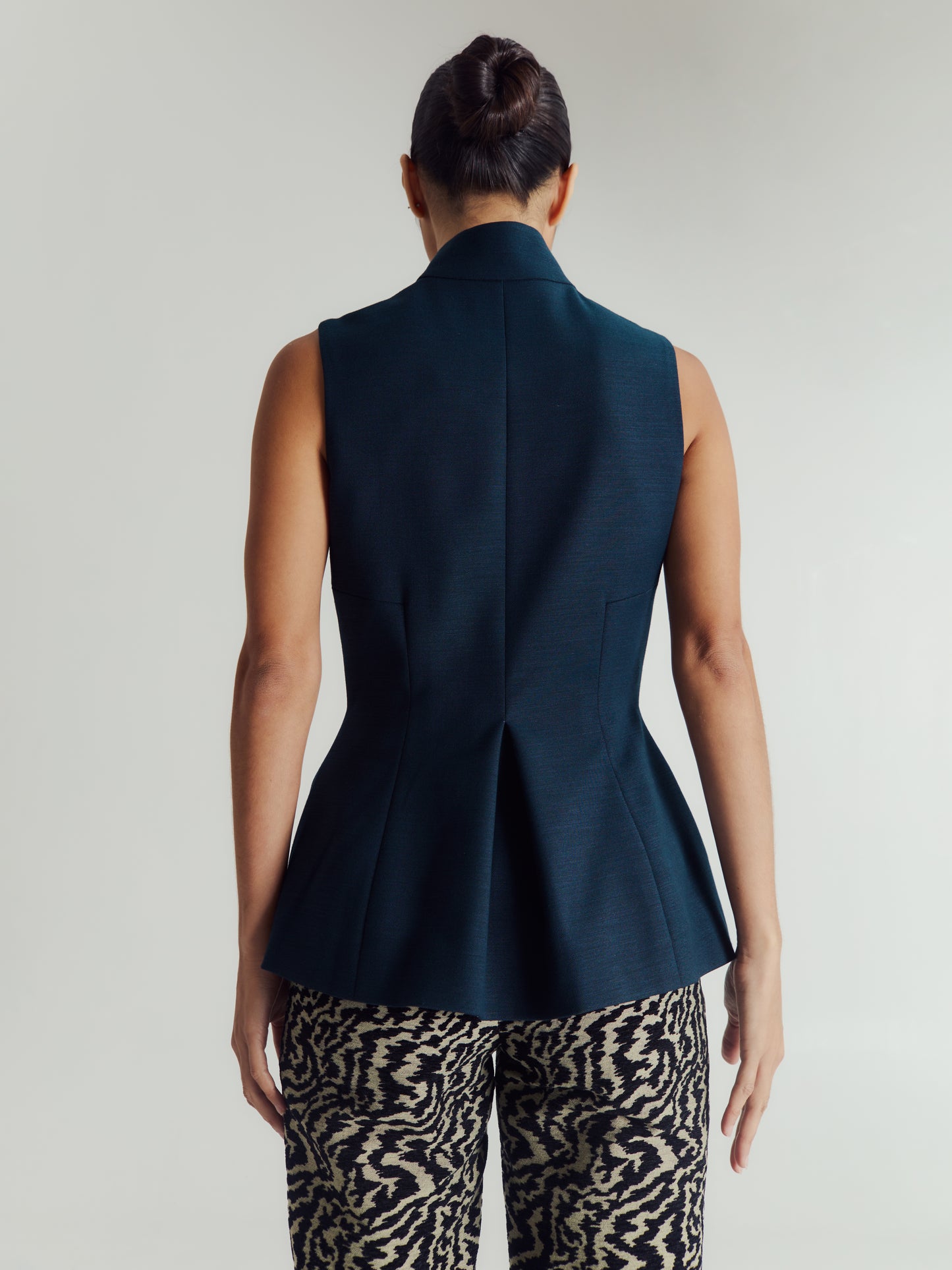 CARMEN HIGH NECK TAILORED TOP