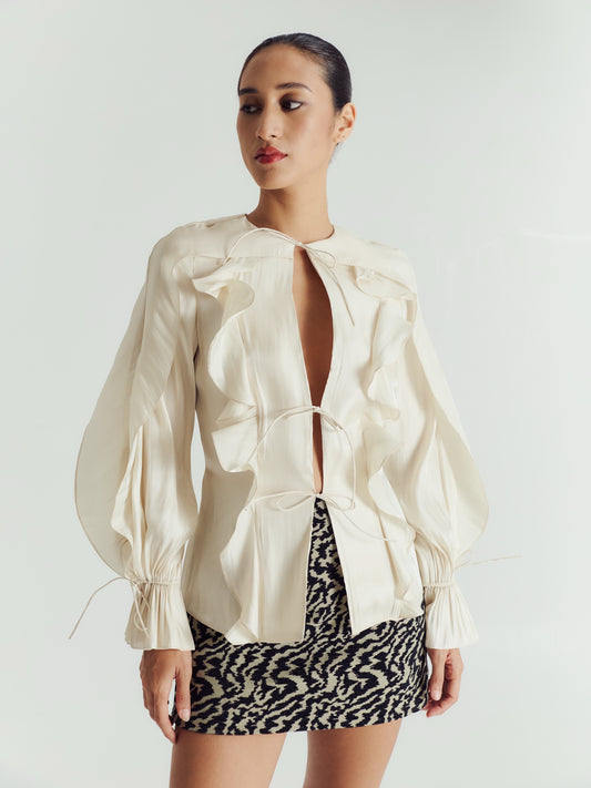ISABELLA RUFFLED BLOUSE