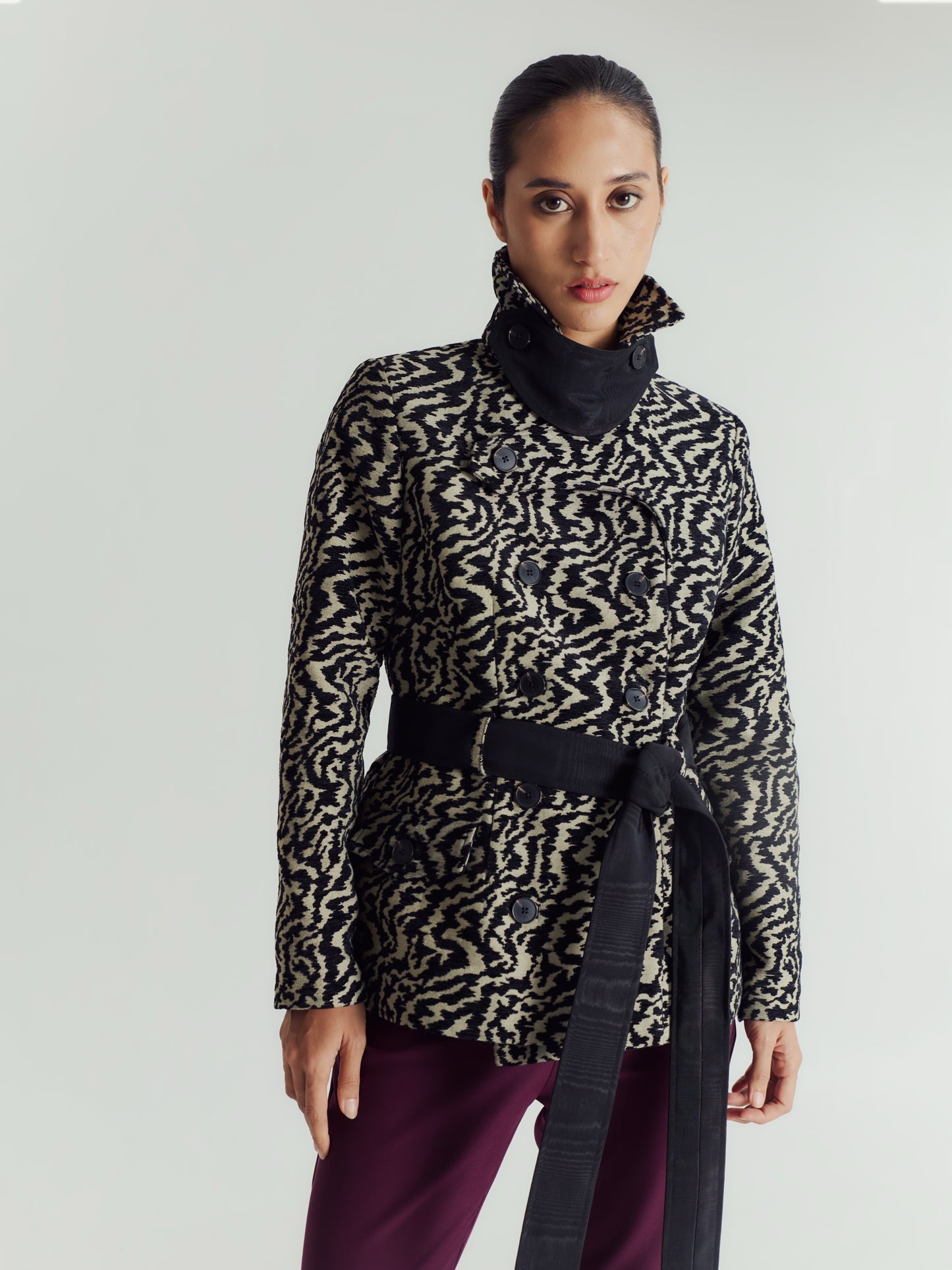 ODETTE TAILORED JACKET WITH DETACHABLE CAPE