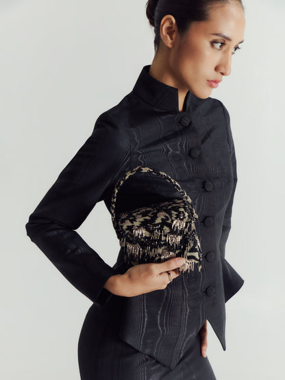 DOMINIQUE TAILORED HIGH NECK JACKET