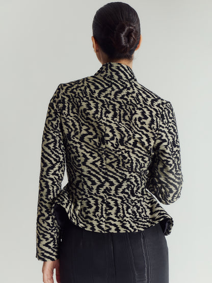 DOMINIQUE TAILORED HIGH NECK JACKET