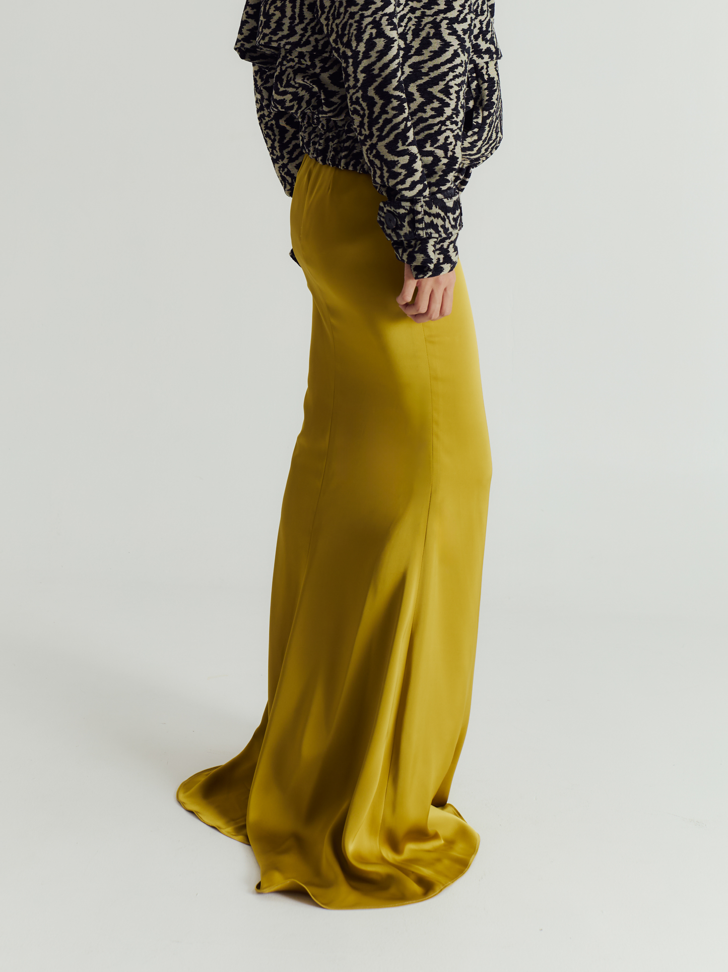 OPHELIA LONG SATIN SKIRT