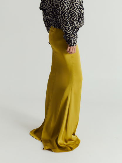 OPHELIA LONG SATIN SKIRT