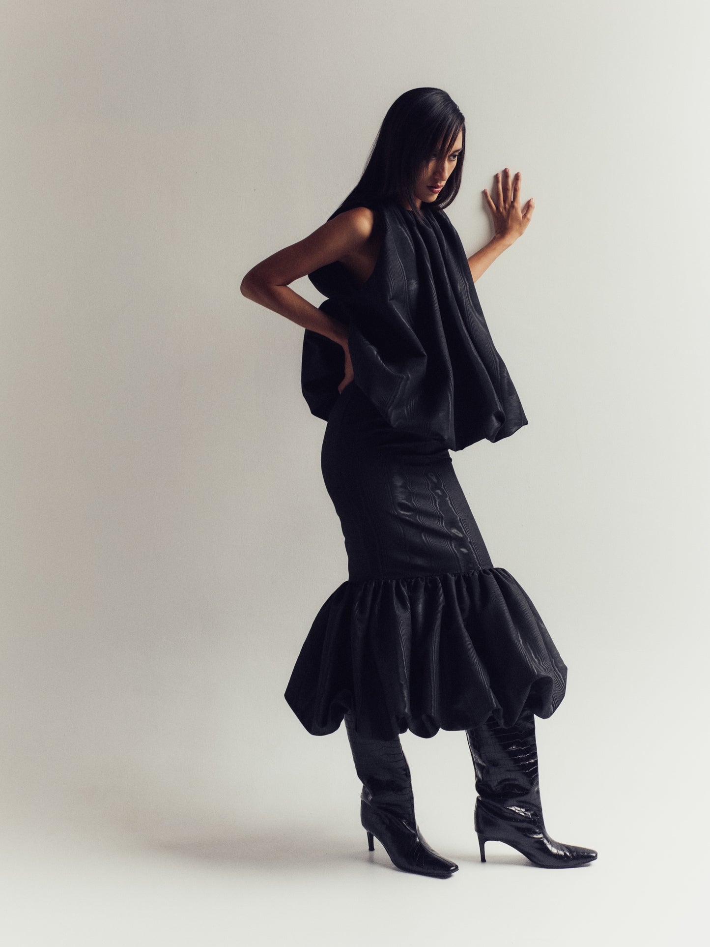 VIVIENNE BALLOON HEM SKIRT