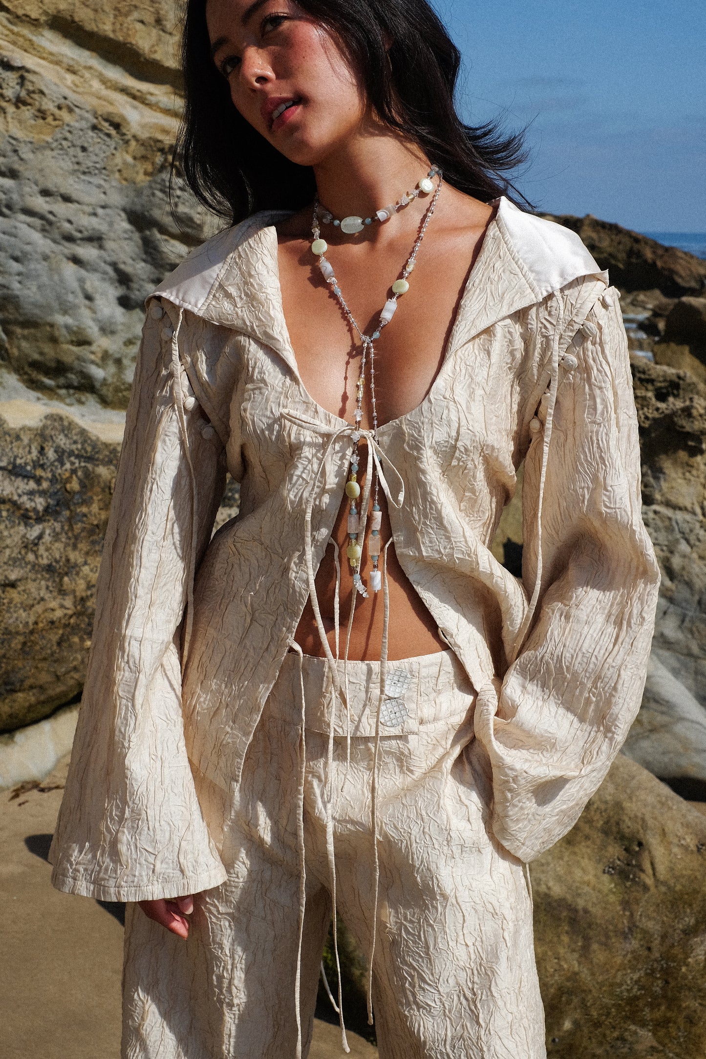 BROOKE HOODIE - CRINKLED CREME