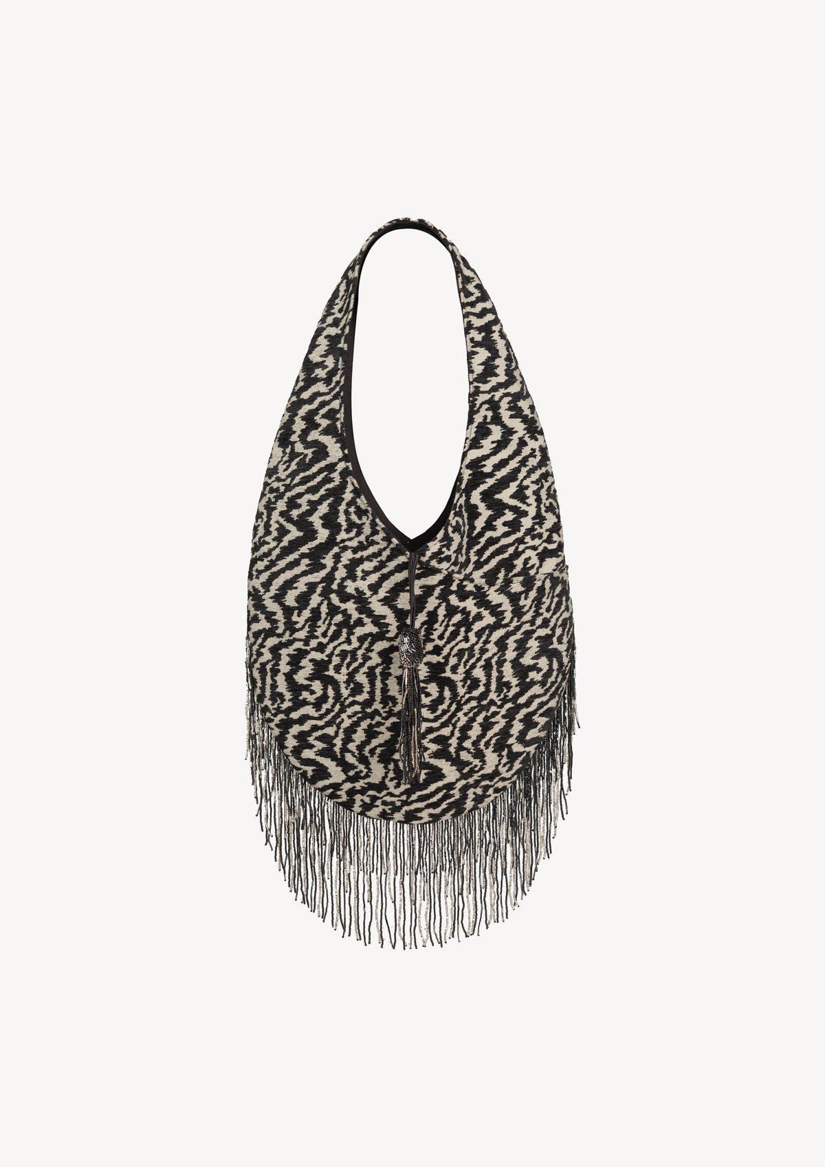 ZEBRA FRINGE TASSEL BAG