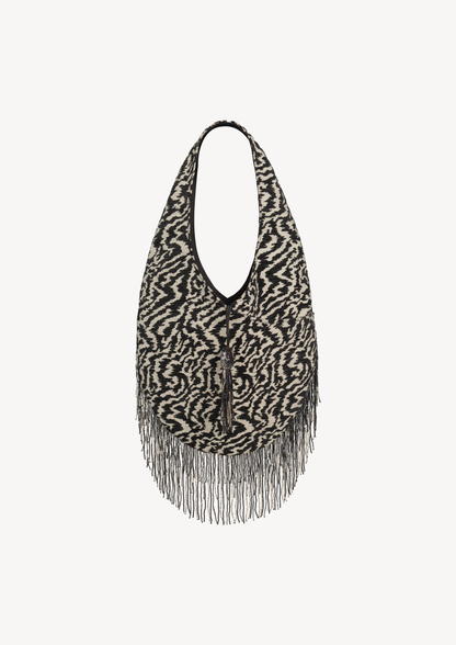 ZEBRA FRINGE TASSEL BAG