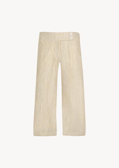 SKYE LOW WAISTED PANTS - CRINKLED CREME