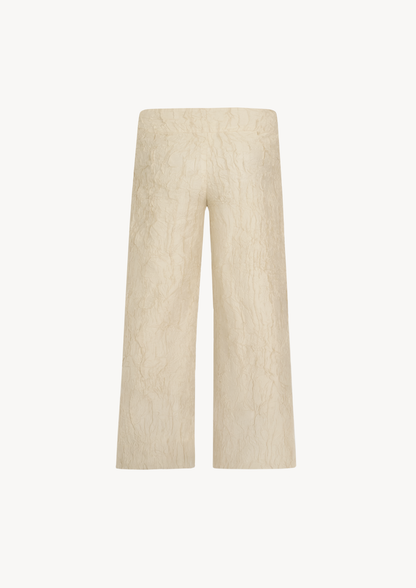 SKYE LOW WAISTED PANTS - CRINKLED CREME