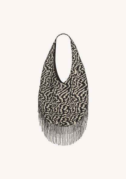 ZEBRA FRINGE TASSEL BAG
