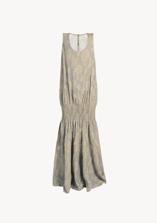 PALOMA DRESS - BLUE FLORAL STRIPES