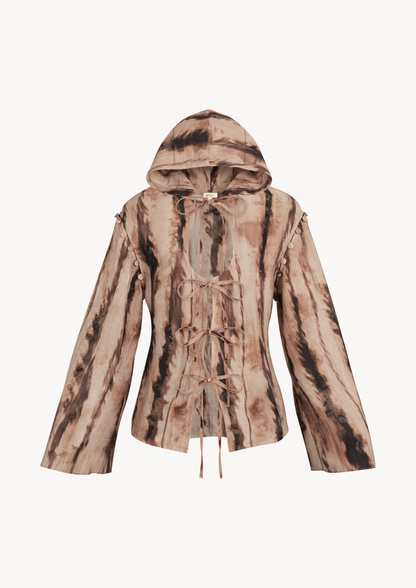 BROOKE HOODIE - BROWN WOOD