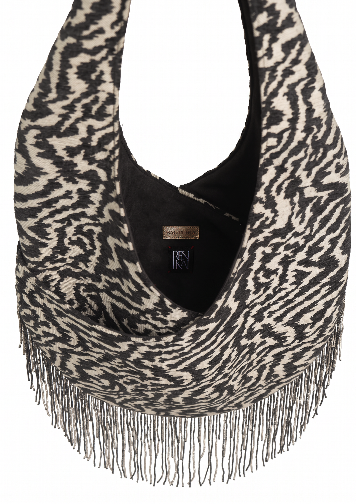 ZEBRA FRINGE TASSEL BAG