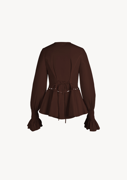 SIENNA BLOUSE - ESPRESSO