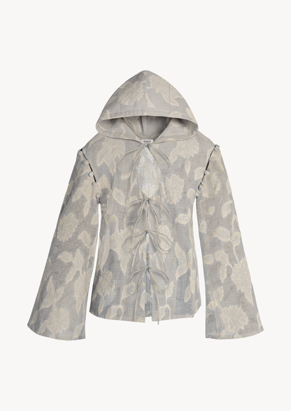 BROOKE HOODIE - BLUE FLORAL STRIPES