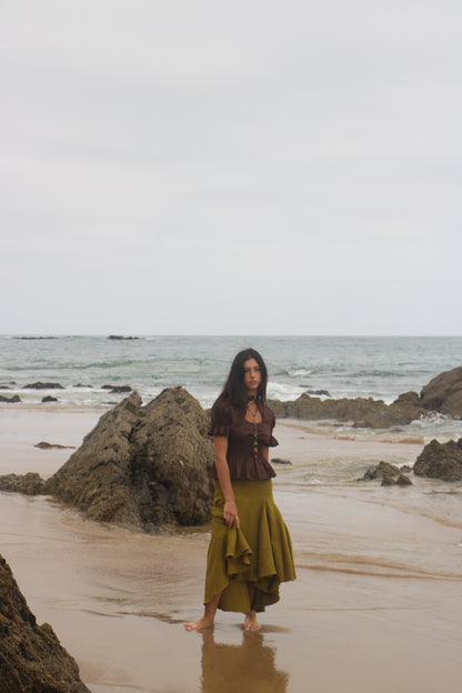 ELIZA SKIRT - OLIVE