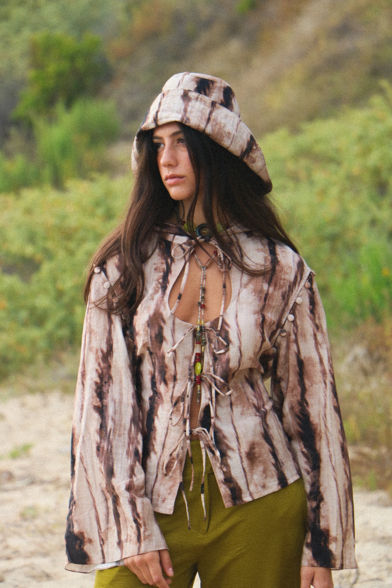 BROOKE HOODIE - BROWN WOOD