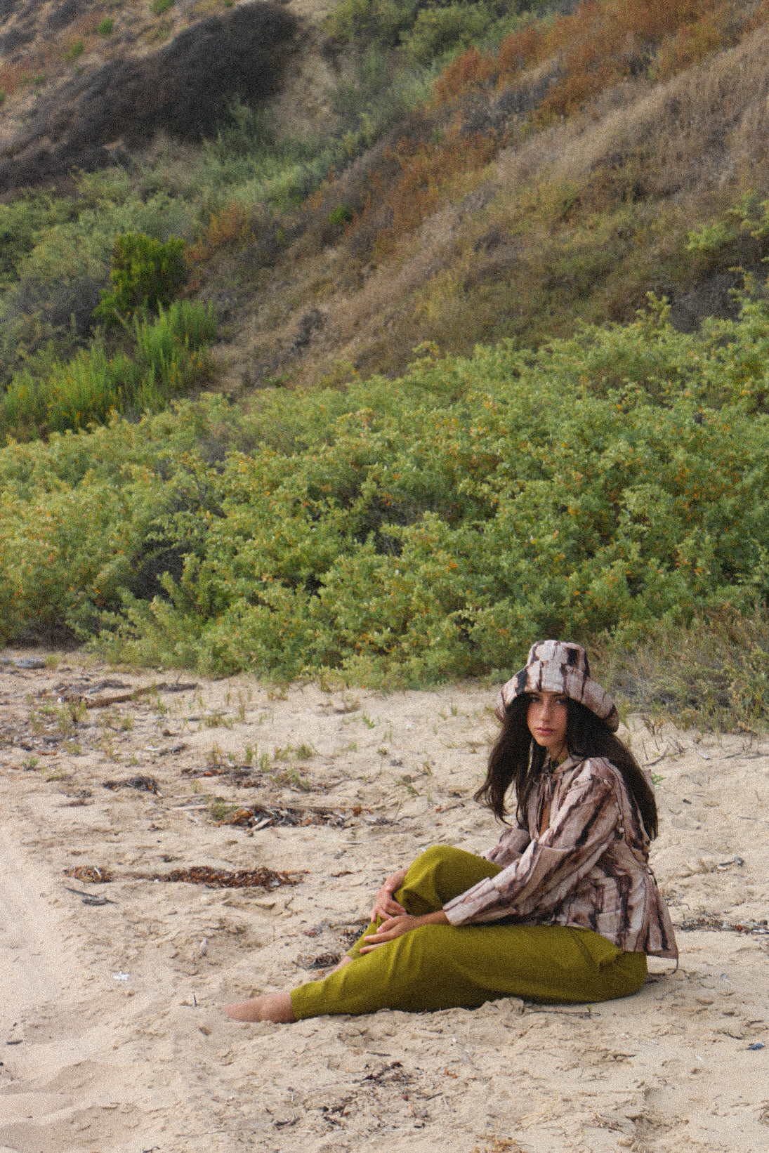 SKYE LOW WAISTED PANTS - OLIVE