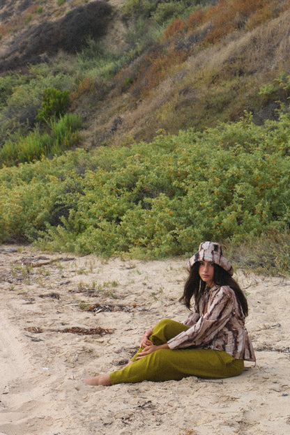 SKYE LOW WAISTED PANTS - OLIVE